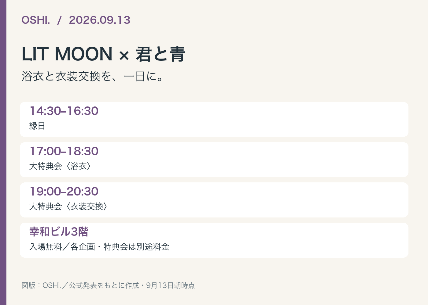 LIT MOON × 君と青｜概要